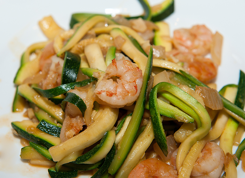 Shrimp Pad Thai with Zucchini Noodles